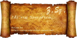 Zárug Szerafina névjegykártya